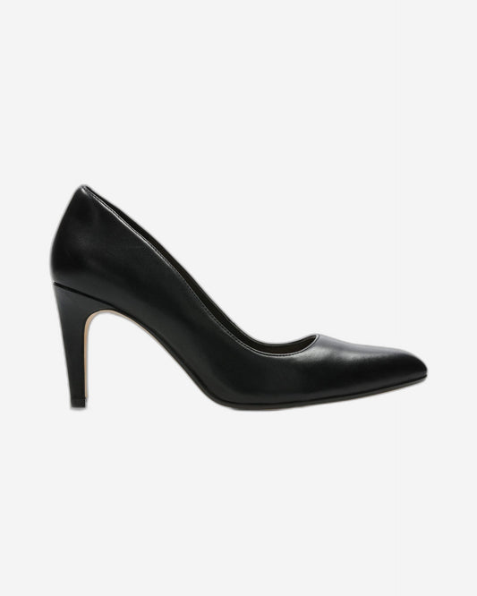 Clarks Laina Rae - Shoes - Black Leather - 261351744 - D Width (Standard Fit)