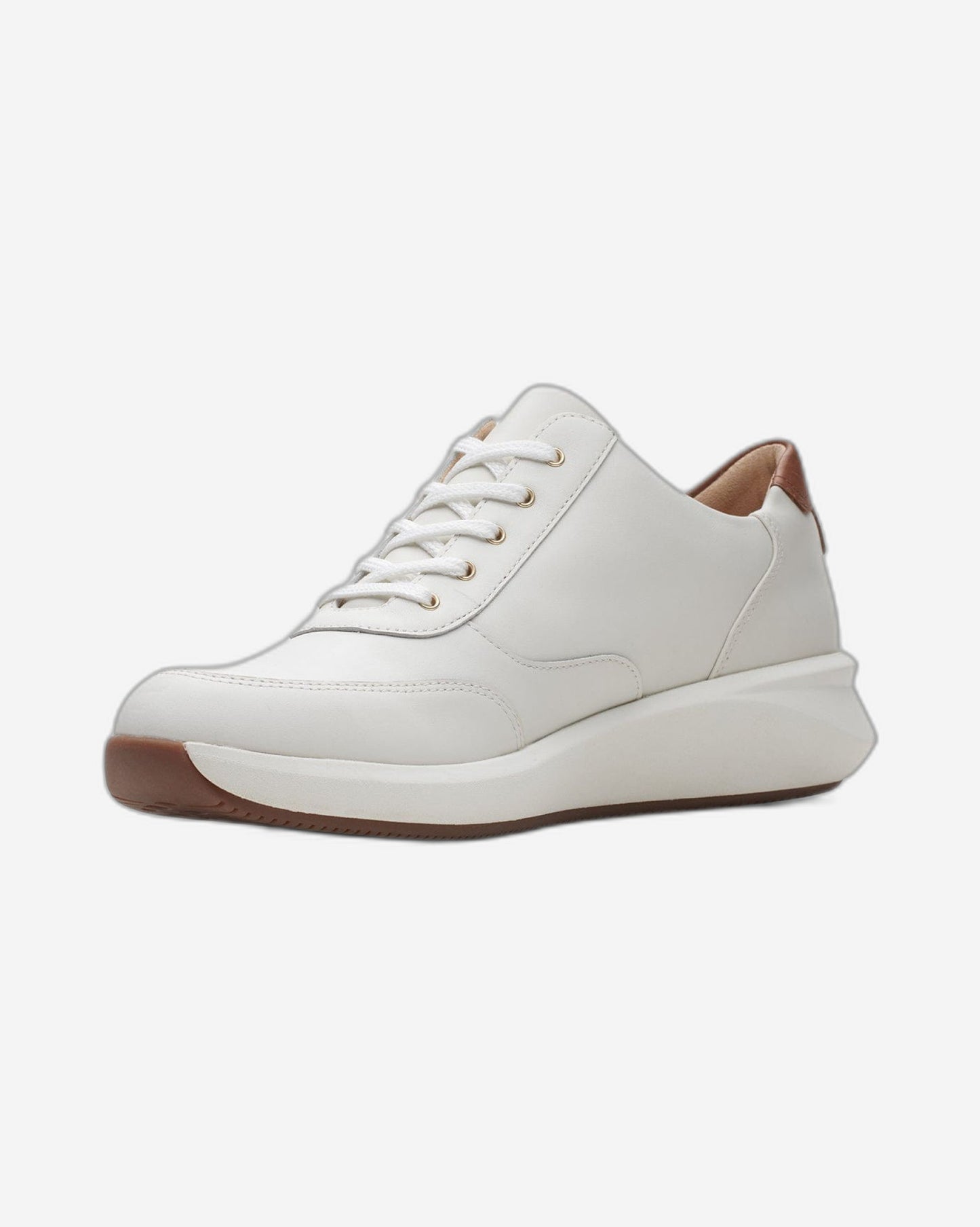 Clarks Un Rio Zip - Shoes - White Leather - 261673724 - D Width (Standard Fit)