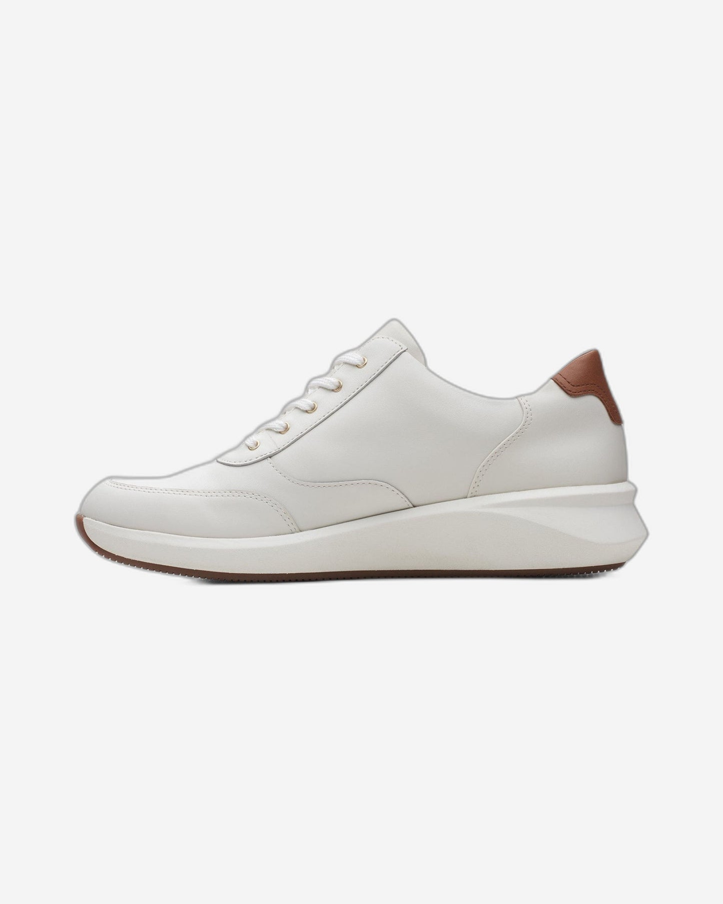 Clarks Un Rio Zip - Shoes - White Leather - 261673724 - D Width (Standard Fit)