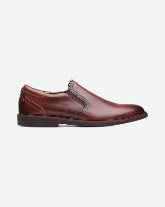 Clarks Malwood Easy Shoes - Brown Leather - 261681697 G Width (Standard Fit)