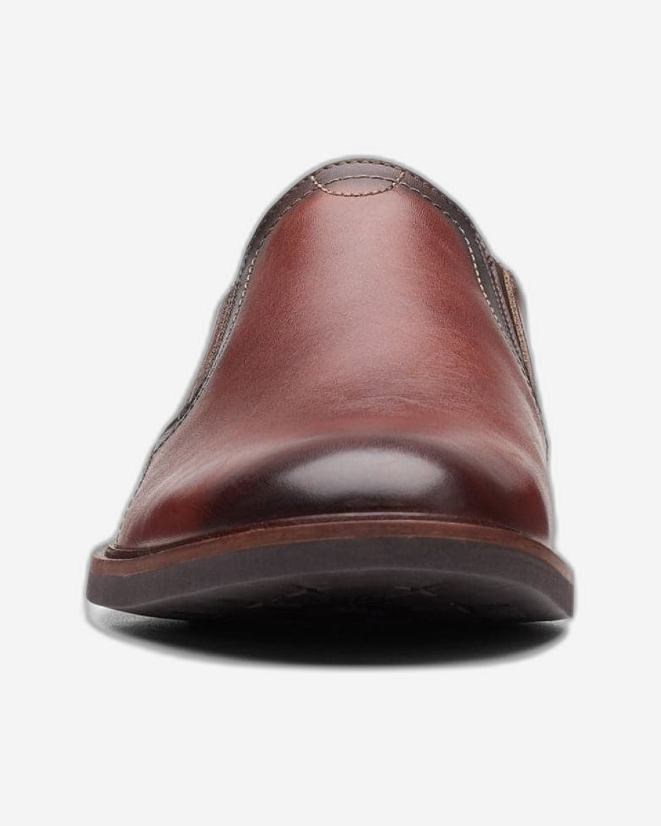 Clarks Malwood Easy Shoes - Brown Leather - 261681697 G Width (Standard Fit)