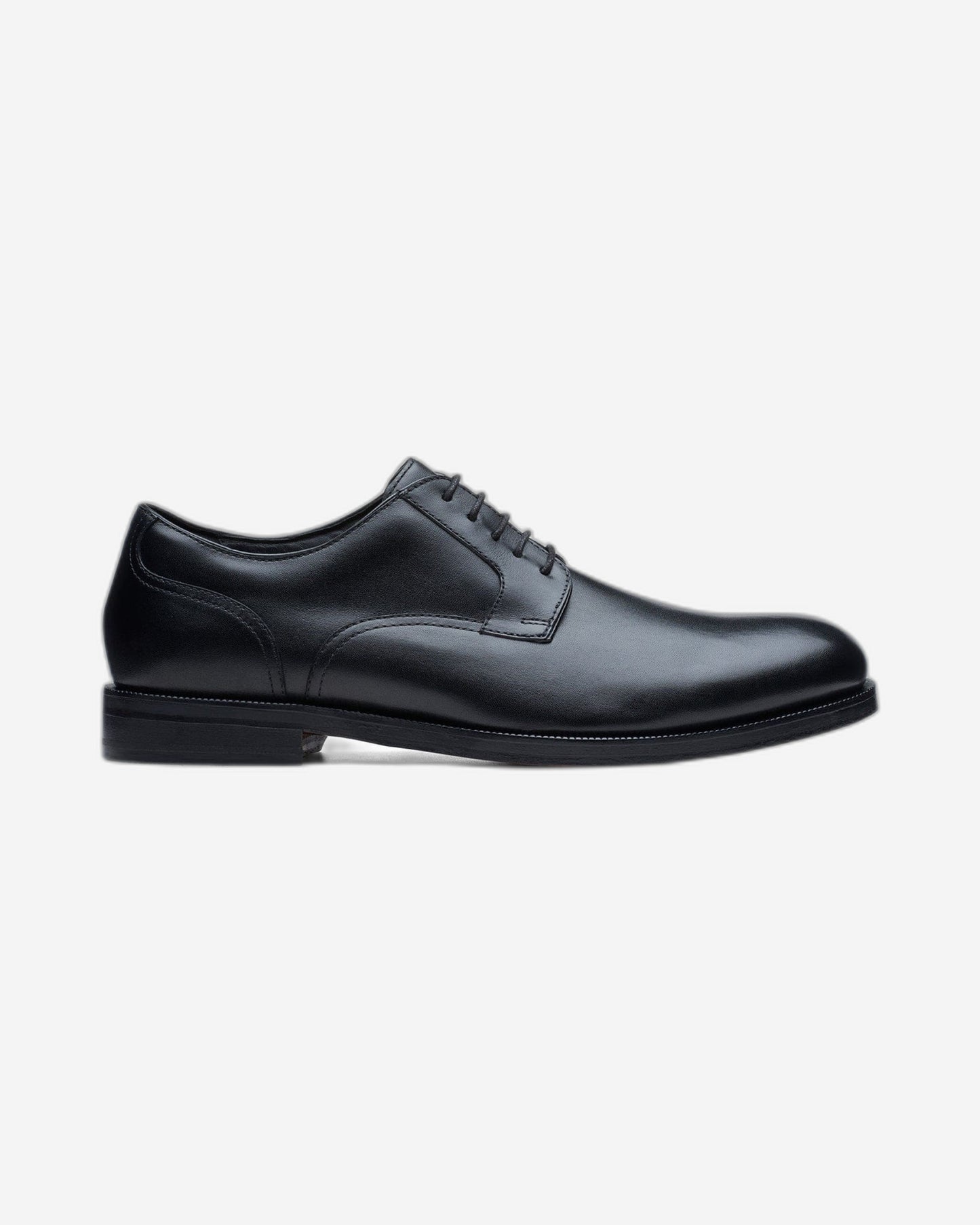 Clarks Craftdean Lace Shoes - Black Leather - 261691797 - G Width (Standard Fit)