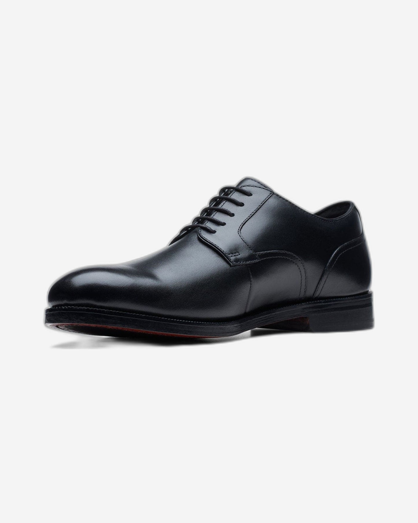 Clarks Craftdean Lace Shoes - Black Leather - 261691797 - G Width (Standard Fit)