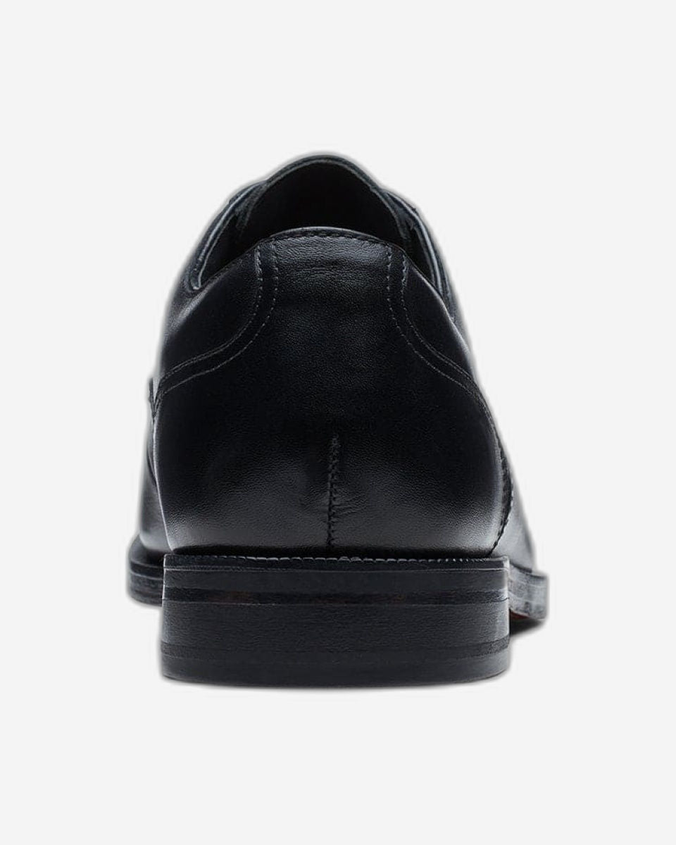 Clarks Craftdean Lace Shoes - Black Leather - 261691797 - G Width (Standard Fit)