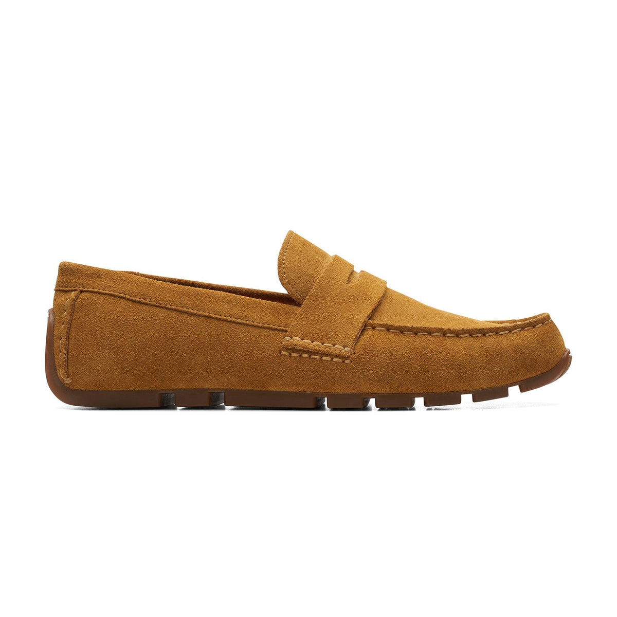 Clarks Oswick Bar Shoes - Ochre Suede - 261700497 - G Width (Standard Fit)
