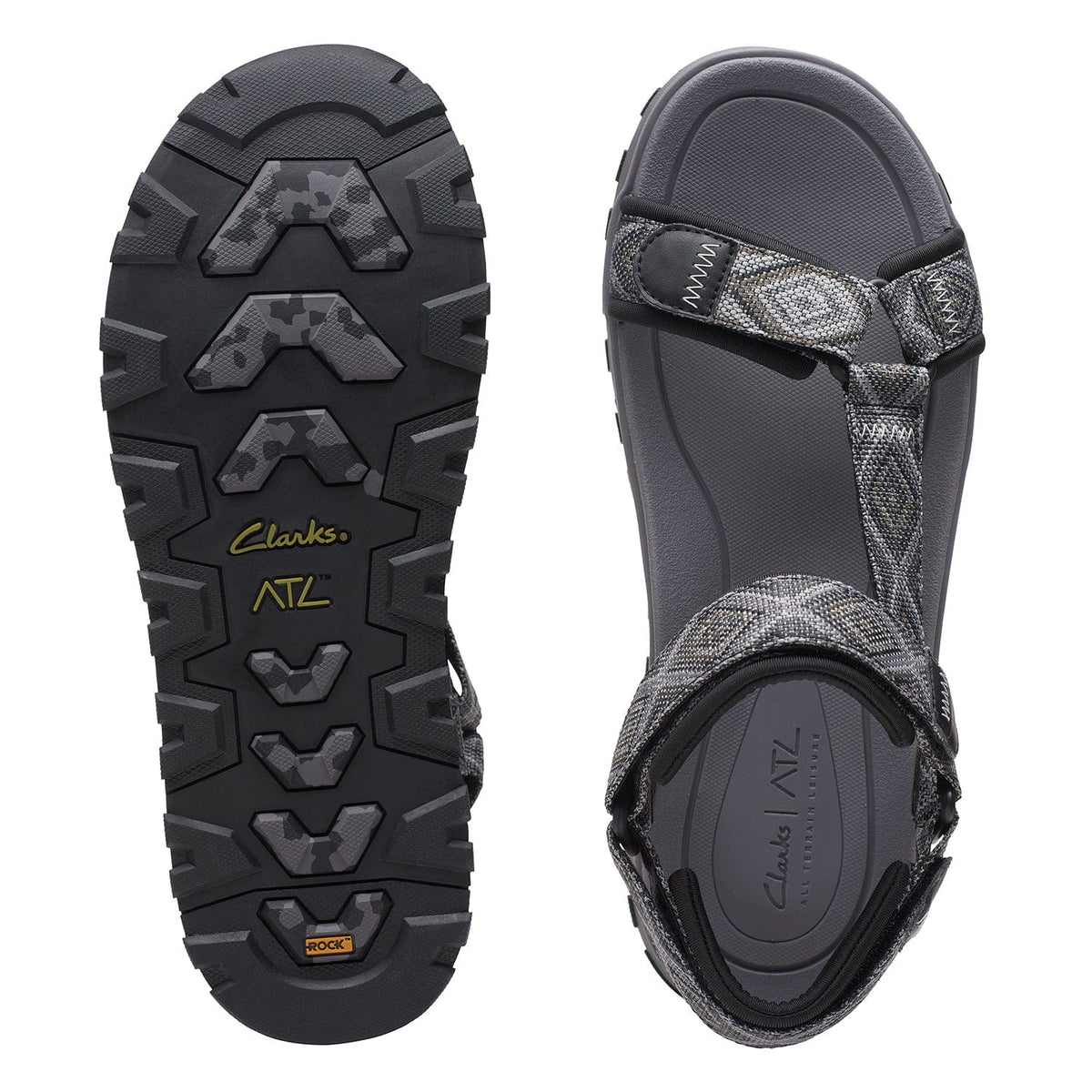 Clarks Atl Trek Sea - Sandals - Black Grey Combi - 261701247 - G Width (Standard Fit)
