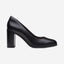Clarks Freva85 Court Shoes - Black Leather - 261709684 - D Width (Standard Fit)