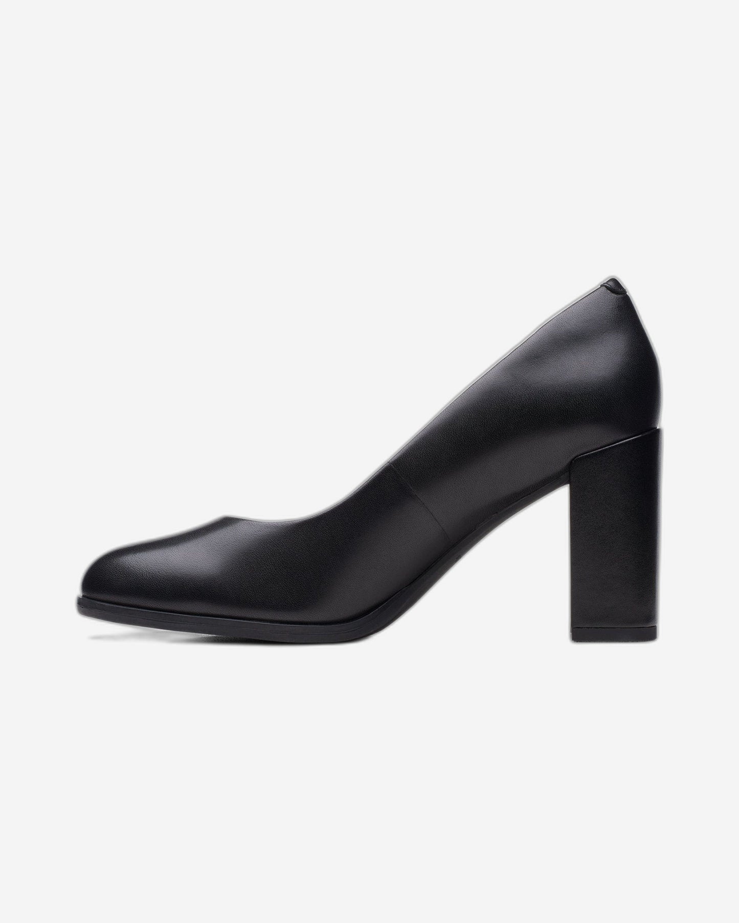 Clarks Freva85 Court Bk Leather - Bk Leather - 261709685 - E (Wide)
