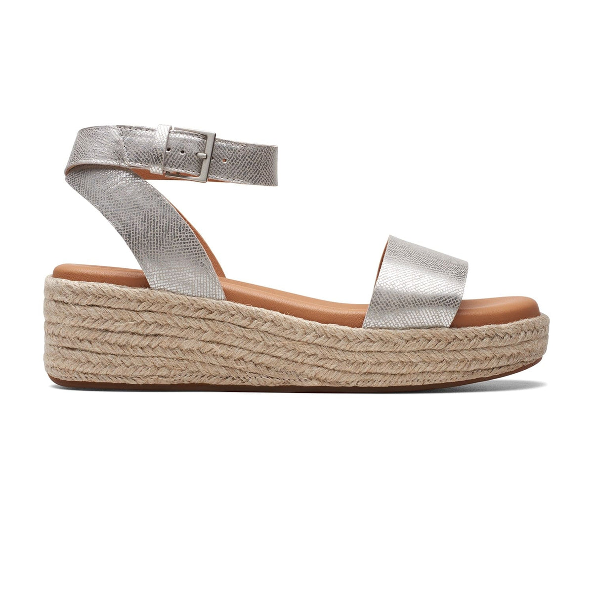 Clarks Kimmei Ivy Sandals - Silver Metallic - 261709834 - D Width (Standard Fit)