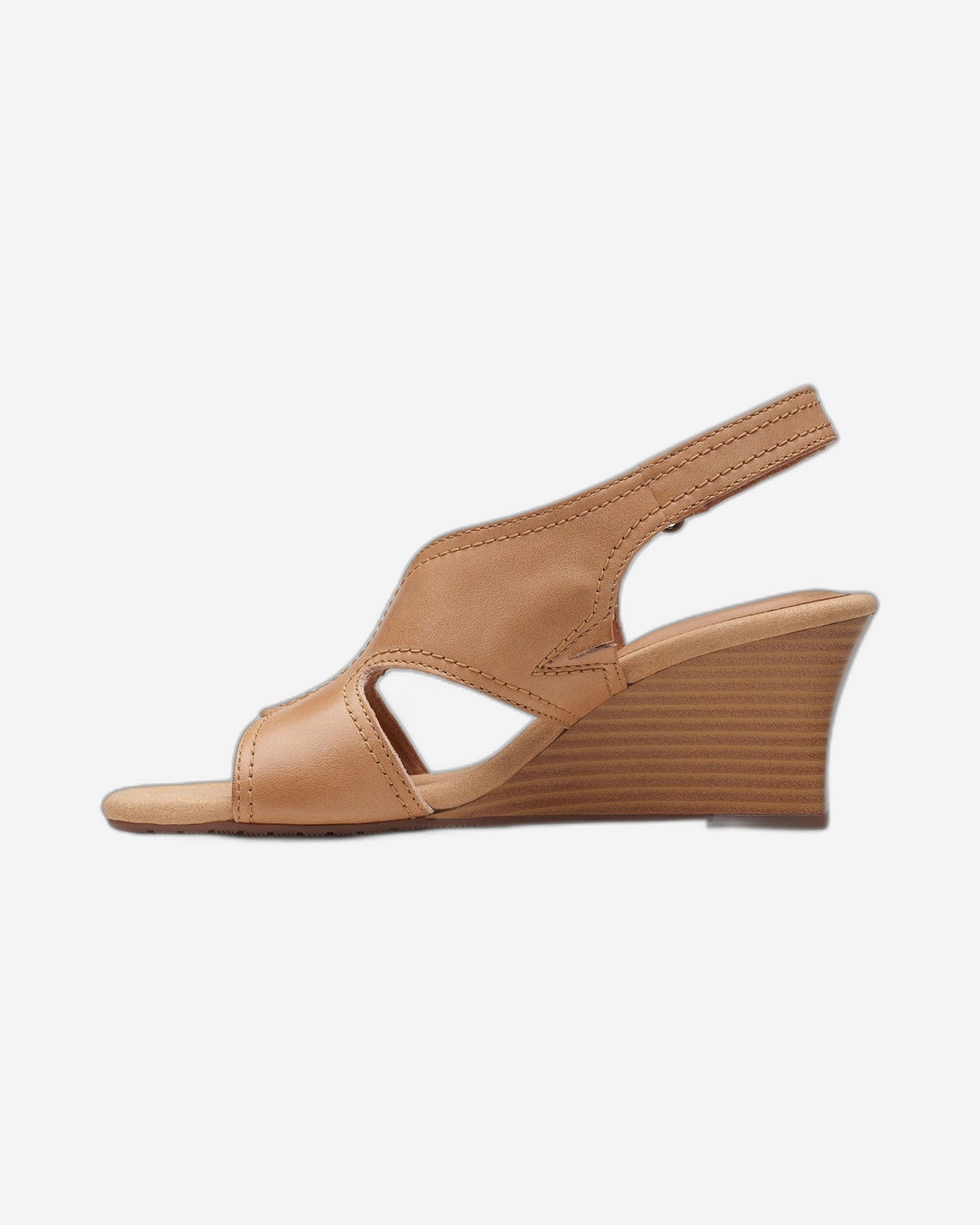 Clarks Kyarra Aster - Sandals - Light Tan Lea - 261712325 - E Width (Wide Fit)