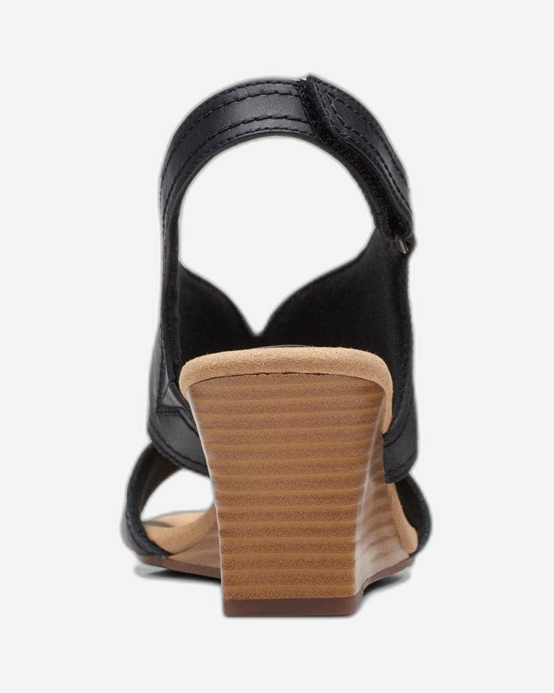 Clarks Kyarra Aster - Sandals - Black Leather - 261712345 - E Width (Wide Fit)