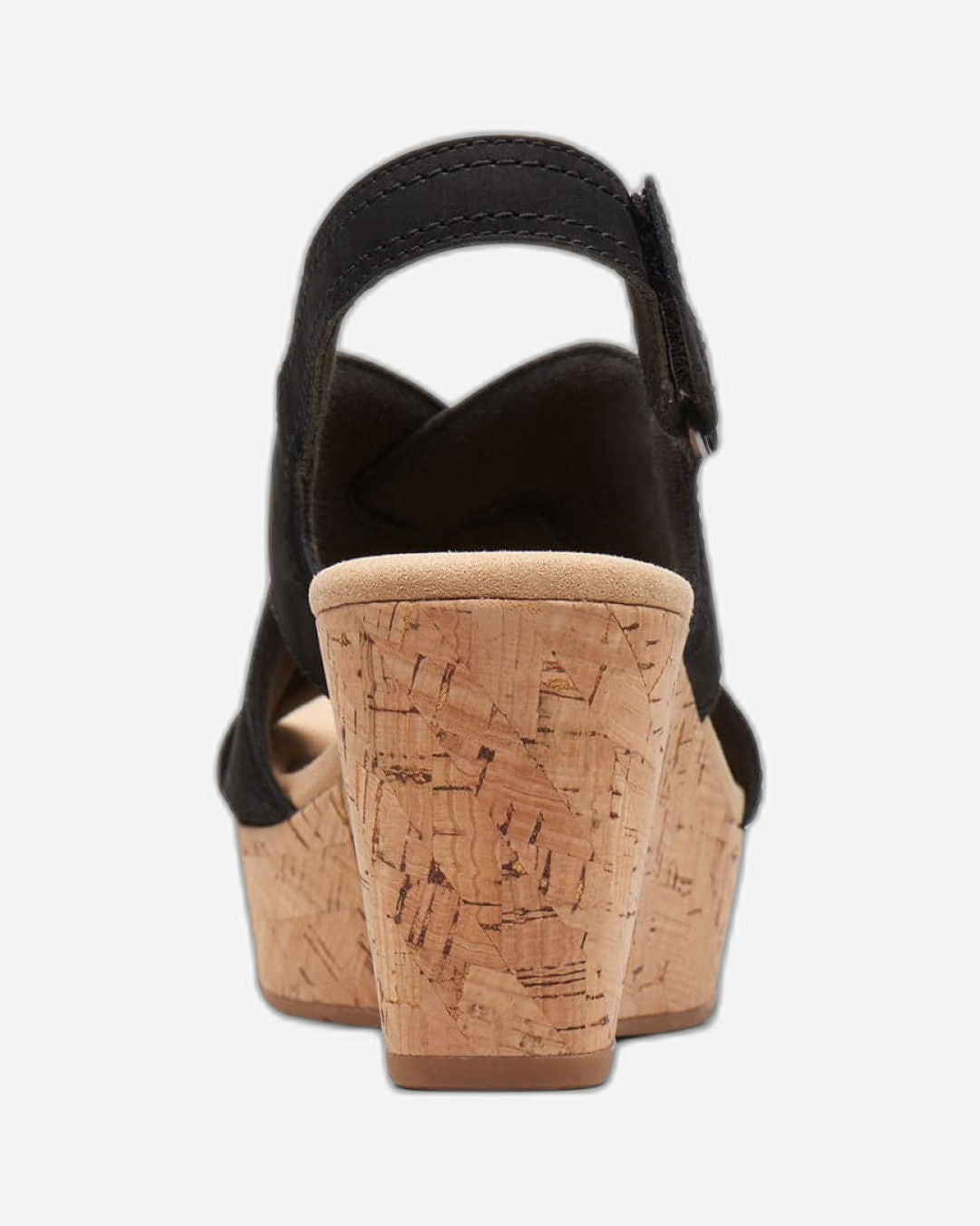 Clarks Rose Erin - Sandals - Black Nubuck - 261713074 - D Width (Standard Fit)