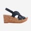Clarks Rose Erin - Sandals - Navy Nubuck - 261713094 - D Width (Standard Fit)