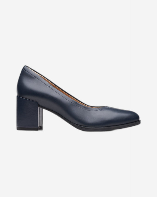 Clarks Freva55 Court - Shoes - Navy Leather - 261718775 - E Width (Wide Fit)