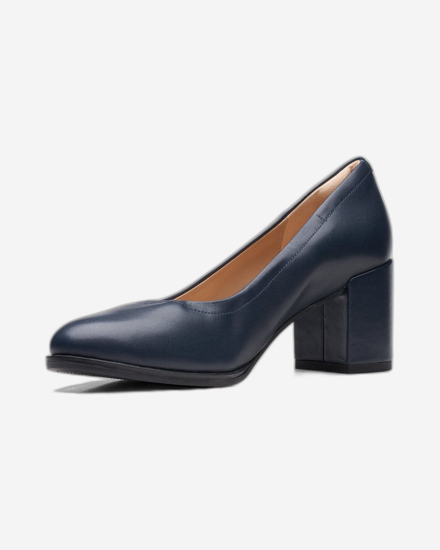 Clarks Freva55 Court - Shoes - Navy Leather - 261718775 - E Width (Wide Fit)