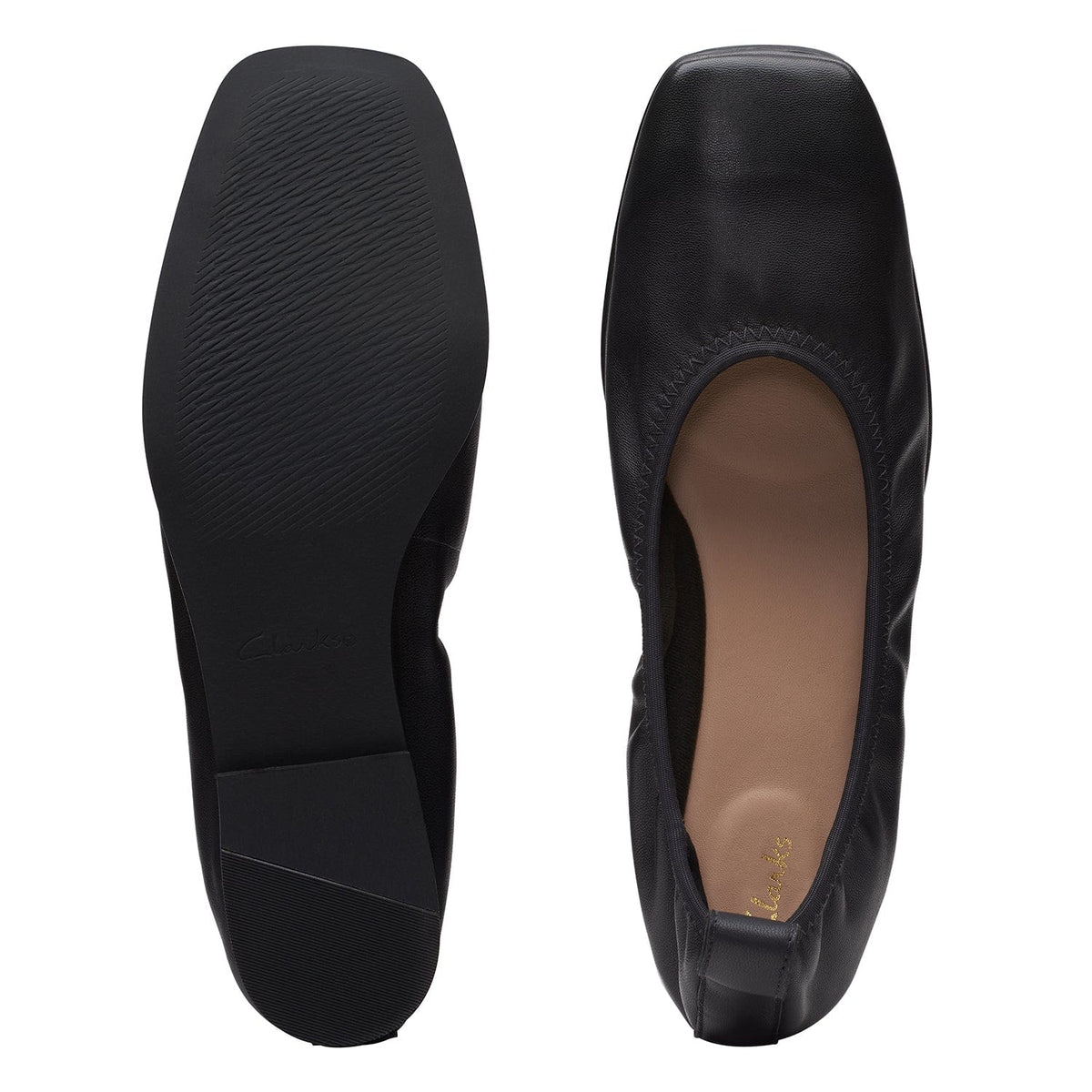 Clarks Seren Ballet - Shoes - Black Leather - 261720604 - D Width (Standard Fit)