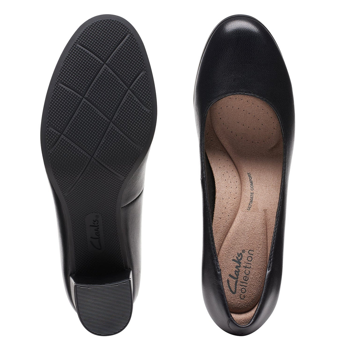 Clarks Bayla Skip - Shoes - Black Leather - 261741054 - D Width (Standard Fit)
