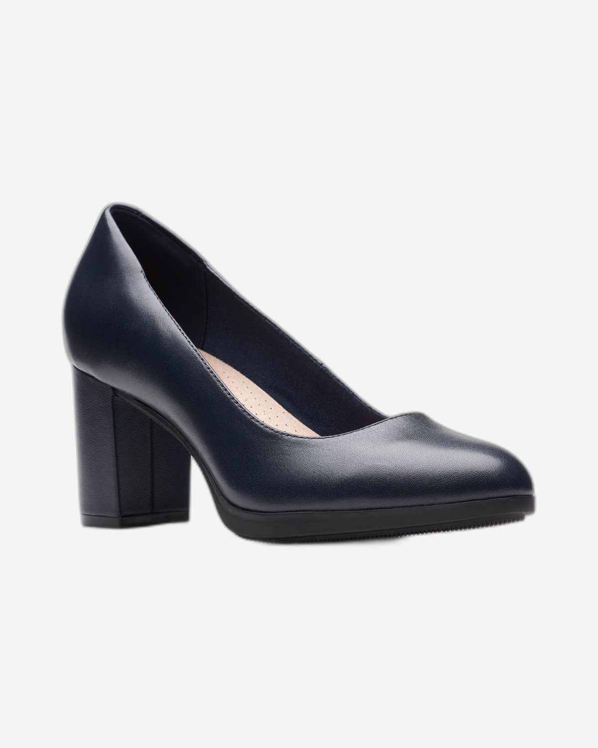 Clarks Bayla Skip - Shoes - Navy Leather - 261741074 - D Width (Standard Fit)