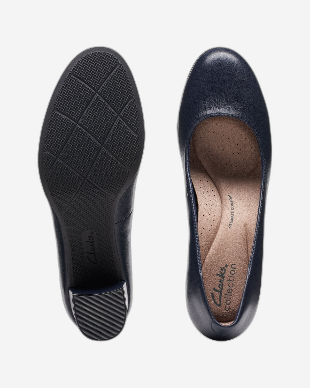 Clarks Bayla Skip - Shoes - Navy Leather - 261741074 - D Width (Standard Fit)