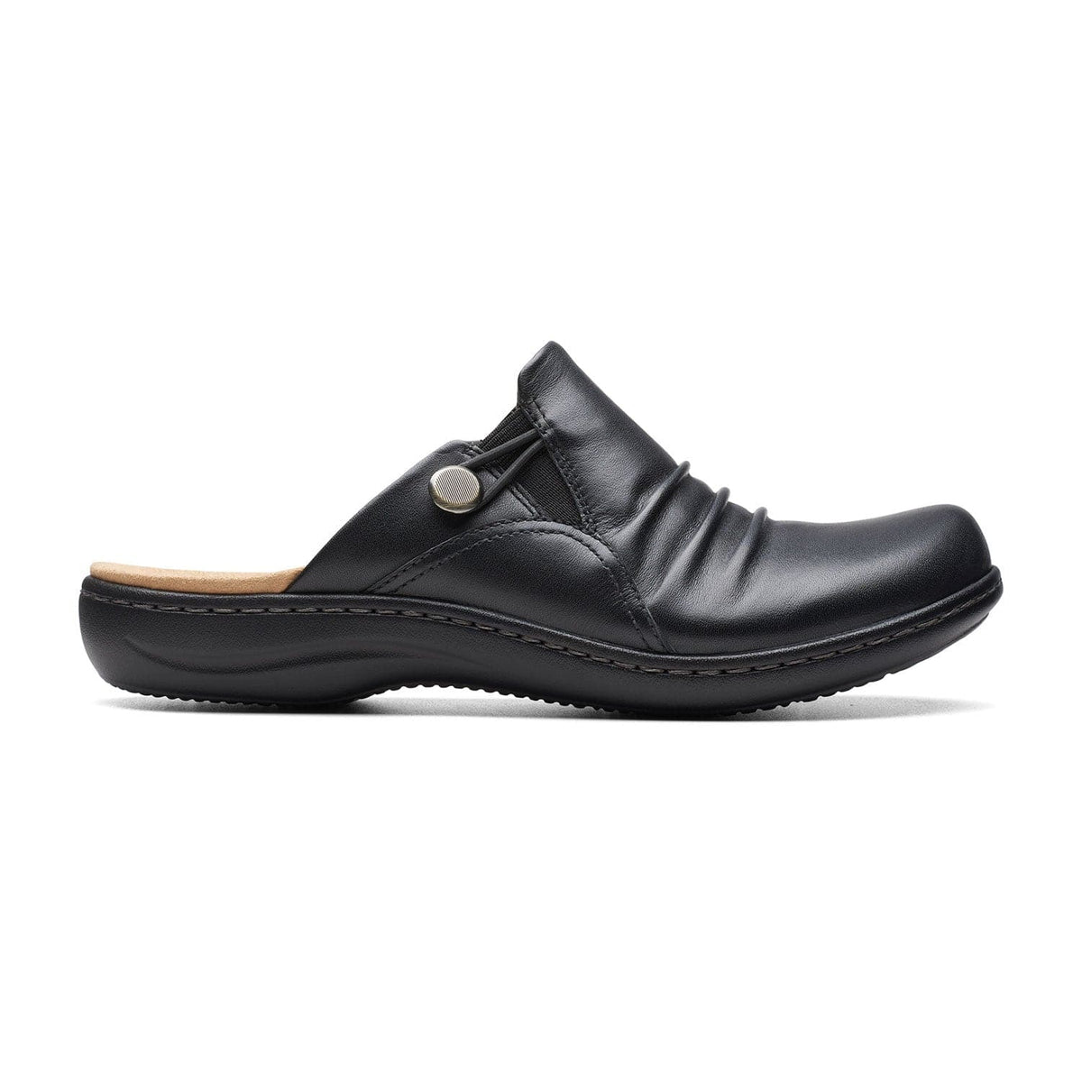 Clarks Laurieann Bay Shoes - Black Leather  261743114 -D Width (Standard Fit)