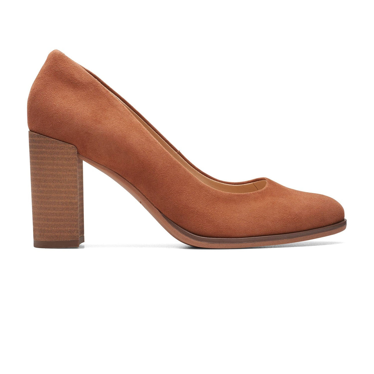 Clarks Freva85 Court - Shoes - Caramel Suede - 261747514 - D Width (Standard Fit)