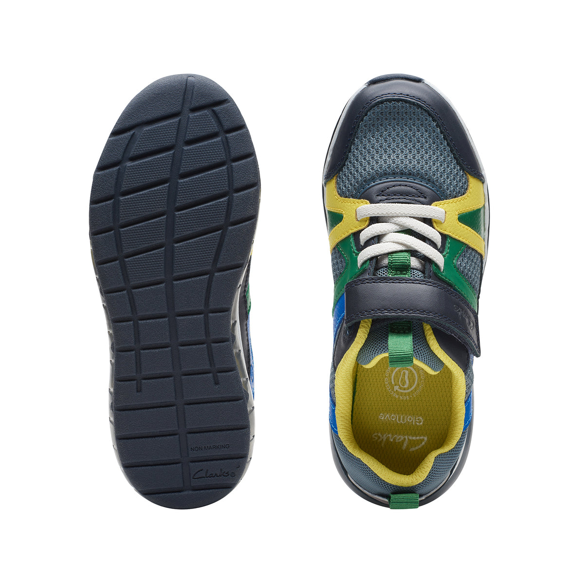Clarks Boys Spark Gleam Kid (Wide Fit)