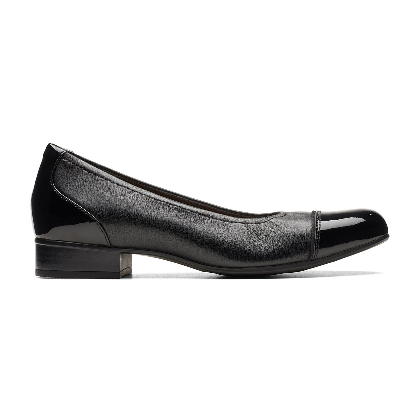 Clarks Juliet Step Shoes - Black Leather - 261754304 - D Width (Standard Fit)