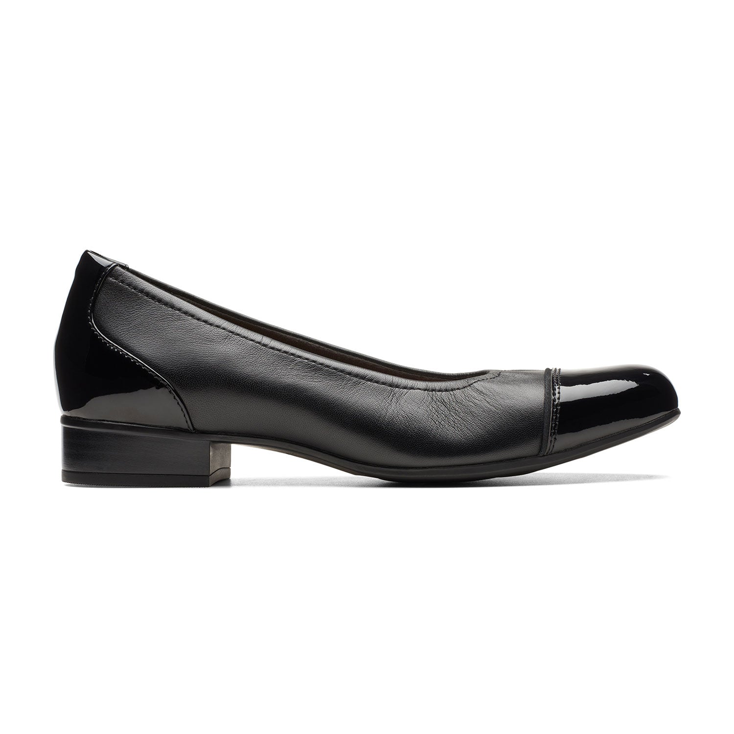 Clarks Juliet Step Shoes - Black Leather - 261754304 - D Width (Standard Fit)