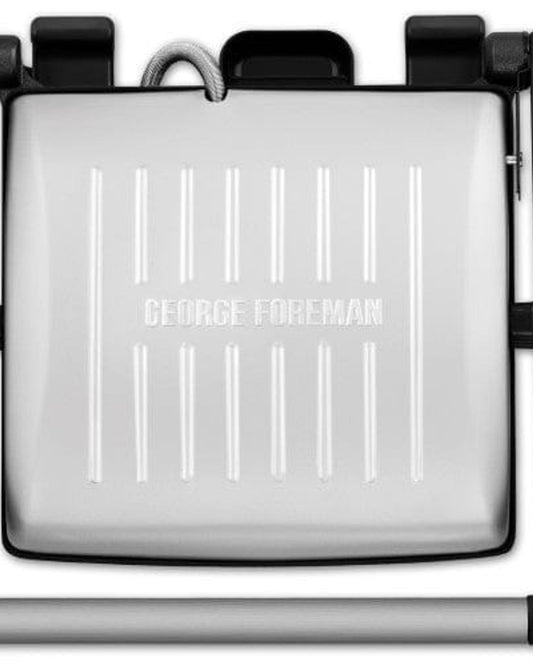 George Foreman Flexe Electric Grill-Flat, Open Griddle, Panini Press And Sandwich Maker, White Gold- 26250