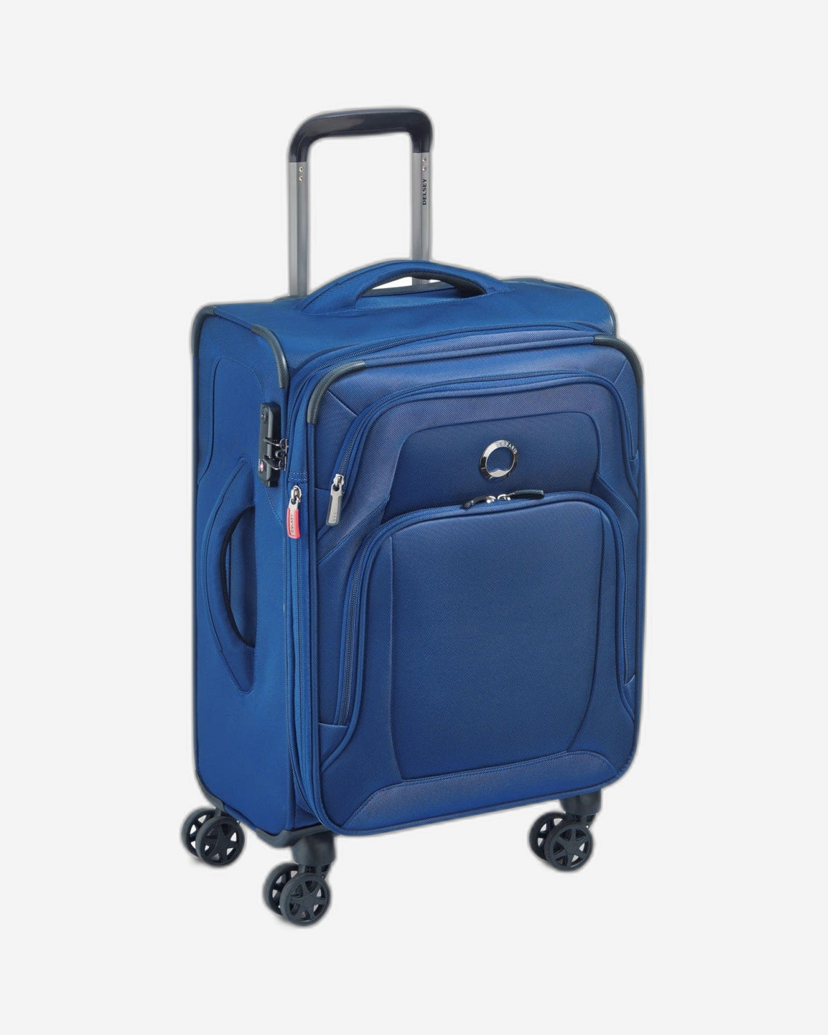Delsey Paris Optimax Lite Expandable 55cm Blue Luggage