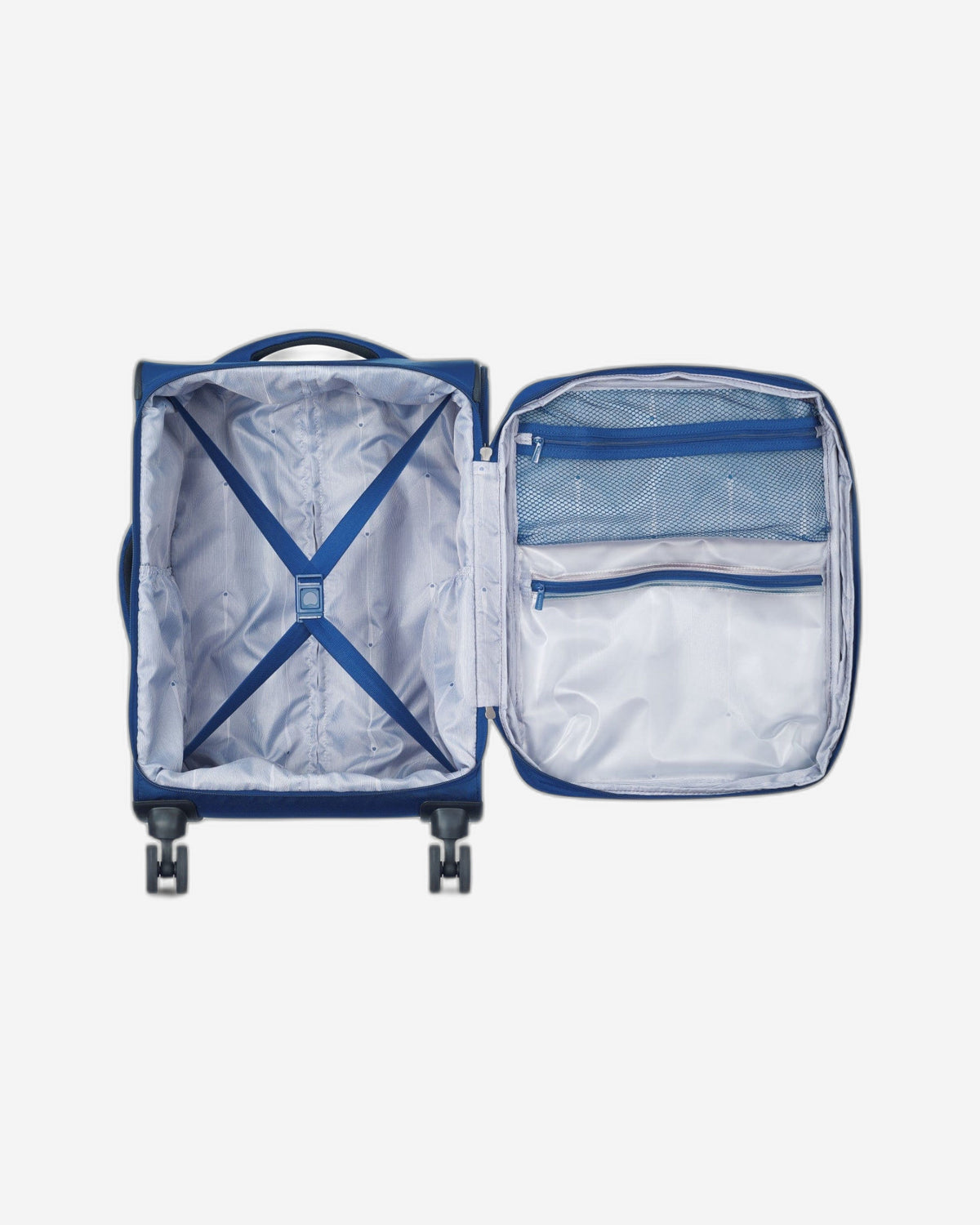 Delsey Paris Optimax Lite Expandable 55cm Blue Luggage