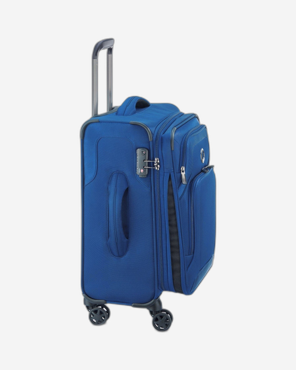 Delsey Paris Optimax Lite Expandable 55cm Blue Luggage