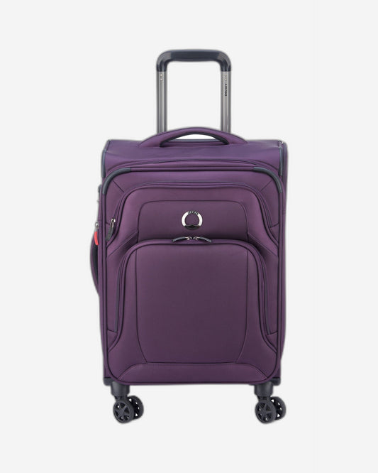 Delsey Paris Optimax Lite Expandable 55cm Purple Luggage