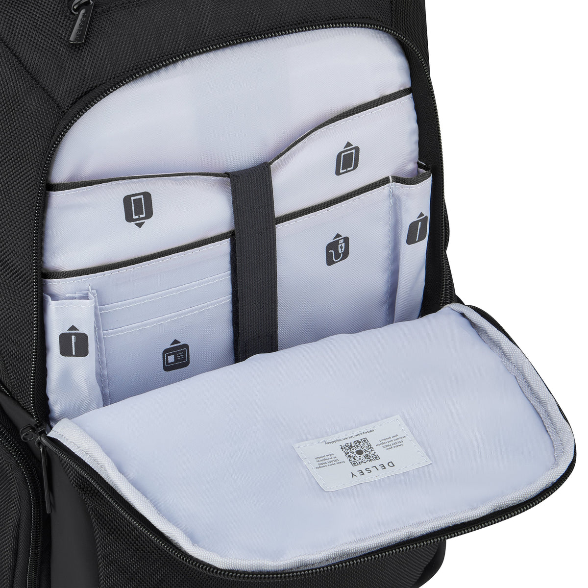 Delsey Paris Parvis+ Laptop Protection 13.3 Inch Black Backpack