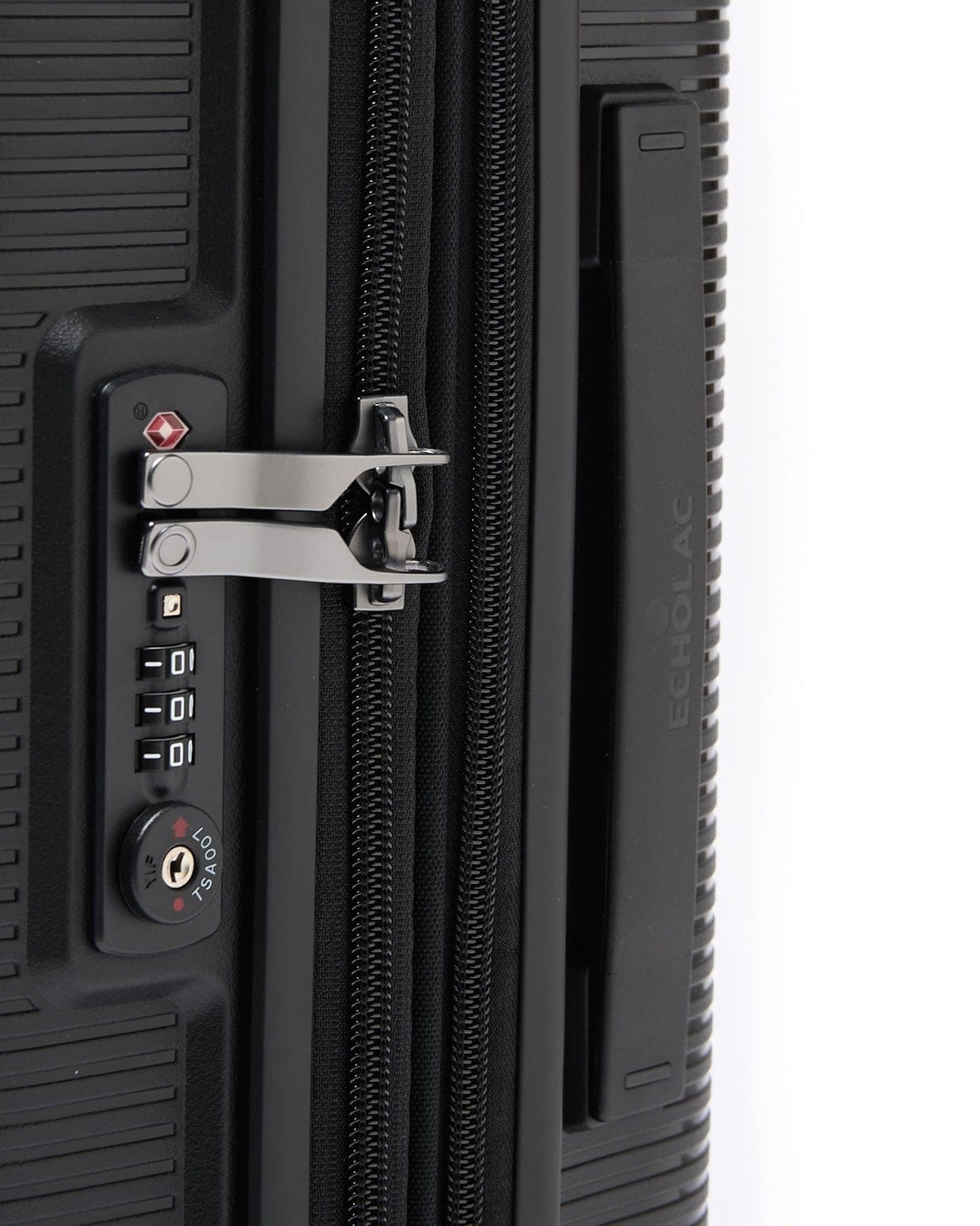 Echolac Forza Expandable 55cm Black Luggage