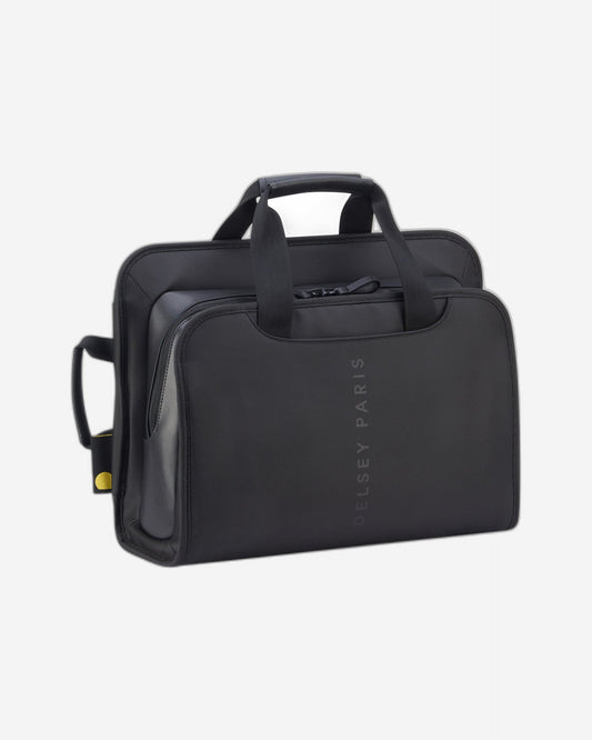 Delsey Paris Arche 2 Compartment Laptop Protection 15.6 Inch Satchel Backpack Black