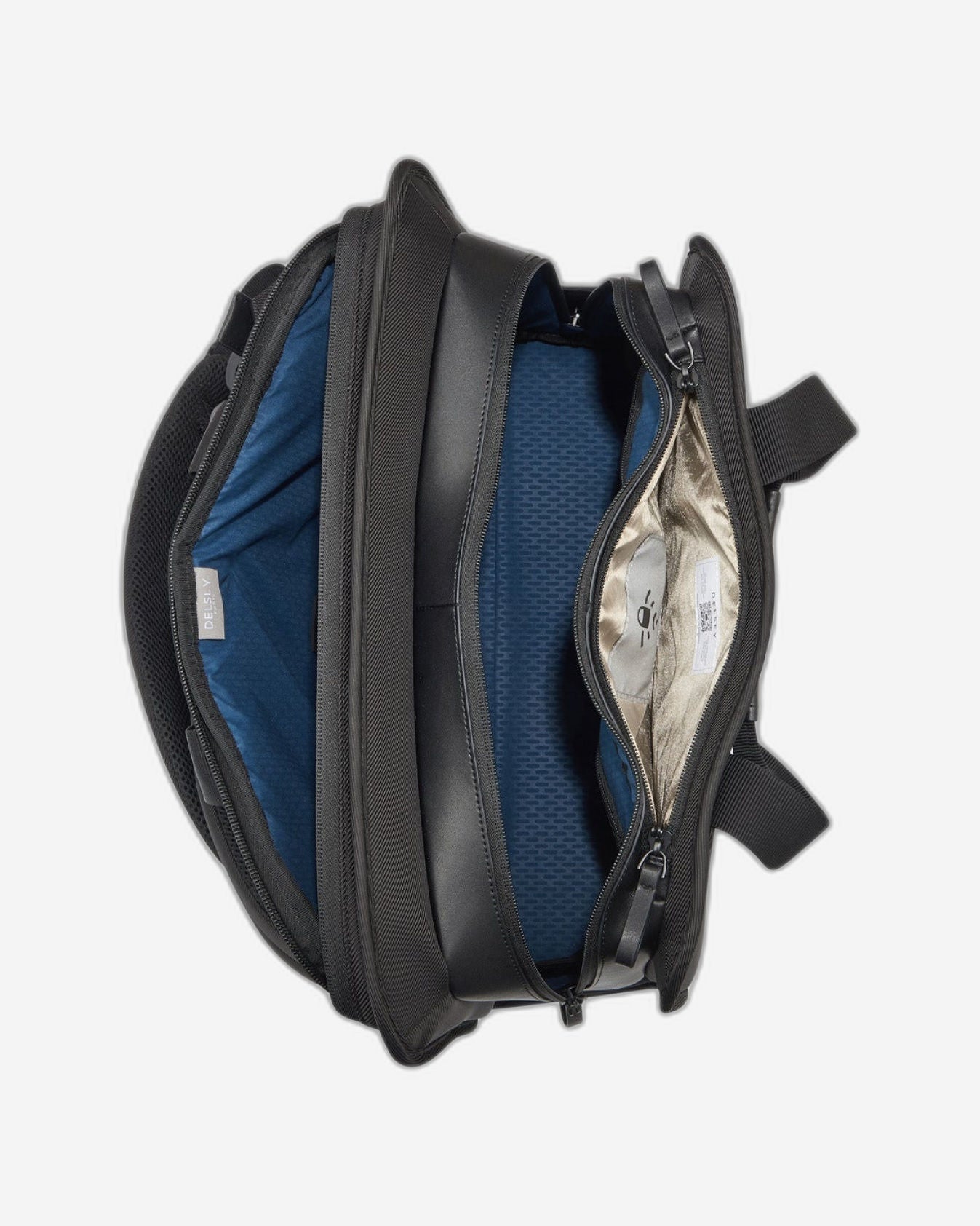 Delsey Paris Arche 2 Compartment Laptop Protection 15.6 Inch Satchel Backpack Black