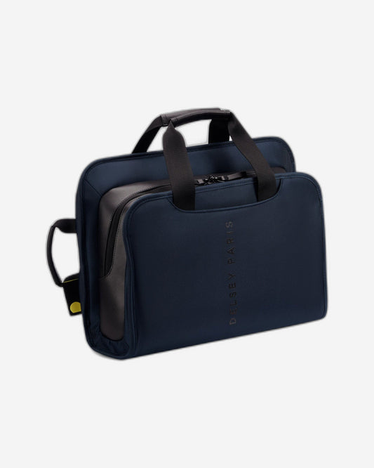 Delsey Paris Arche 2 Compartment Laptop Protection 15.6 Inch Satchel Backpack Navy Blue