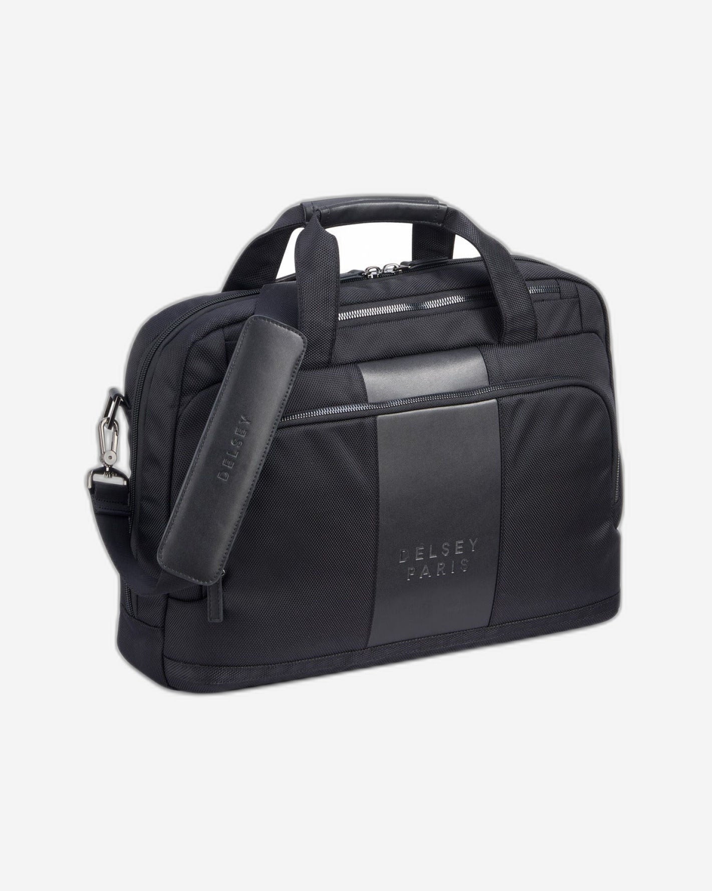 Delsey Paris Wagram 1 Comparment Satchel Breifecase 15.6 inch Black