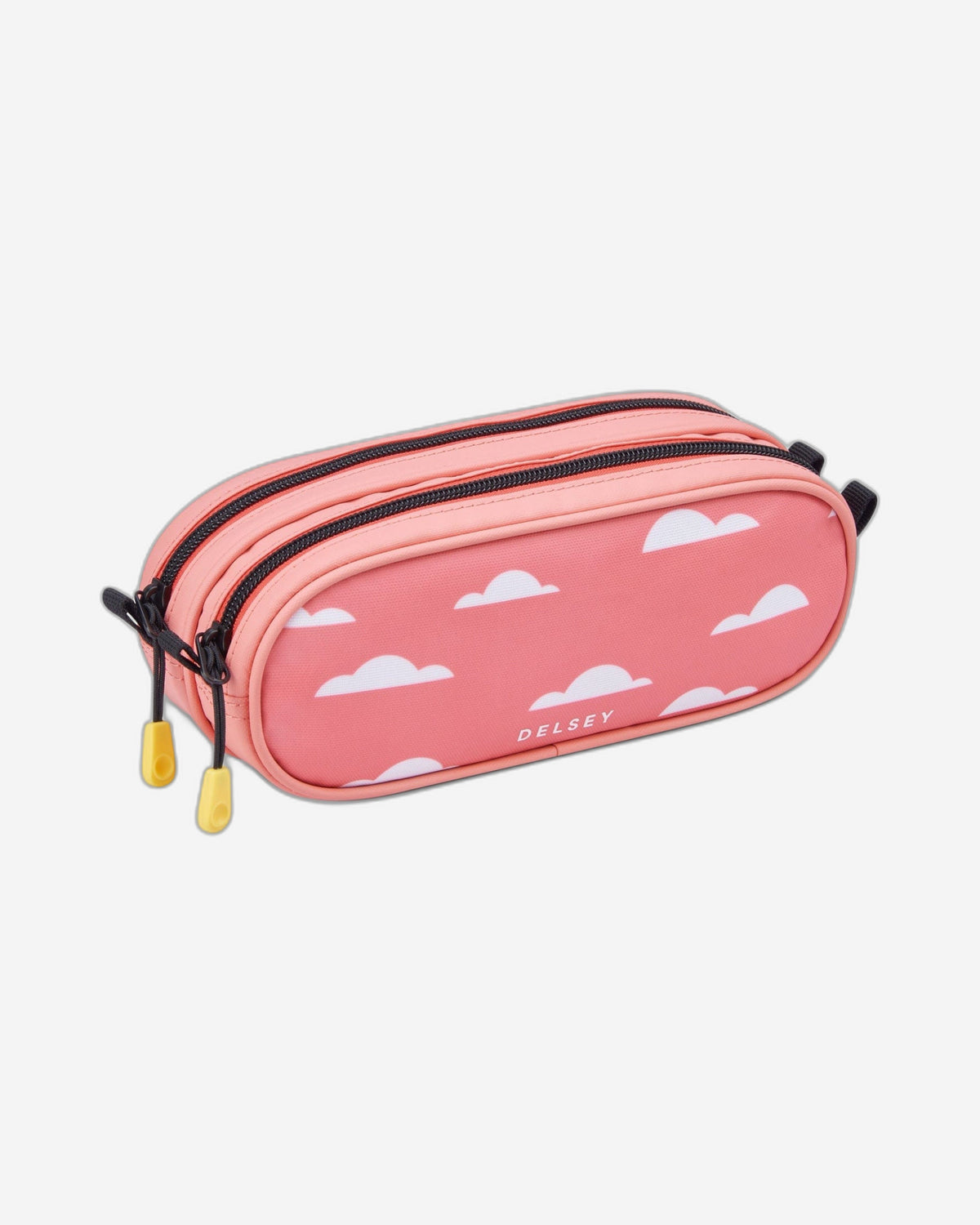 Delsey Paris BTS 2023 Top Zip Opening 2 Compartment Pink Printing Pencil Case