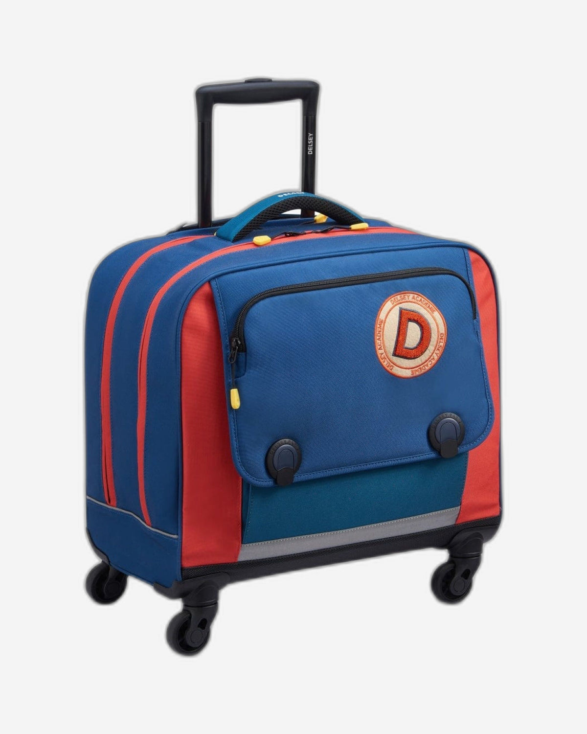 Delsey Paris BTS 2023 4 Wheel 15.6 Inch Blue Wheeled School Bag