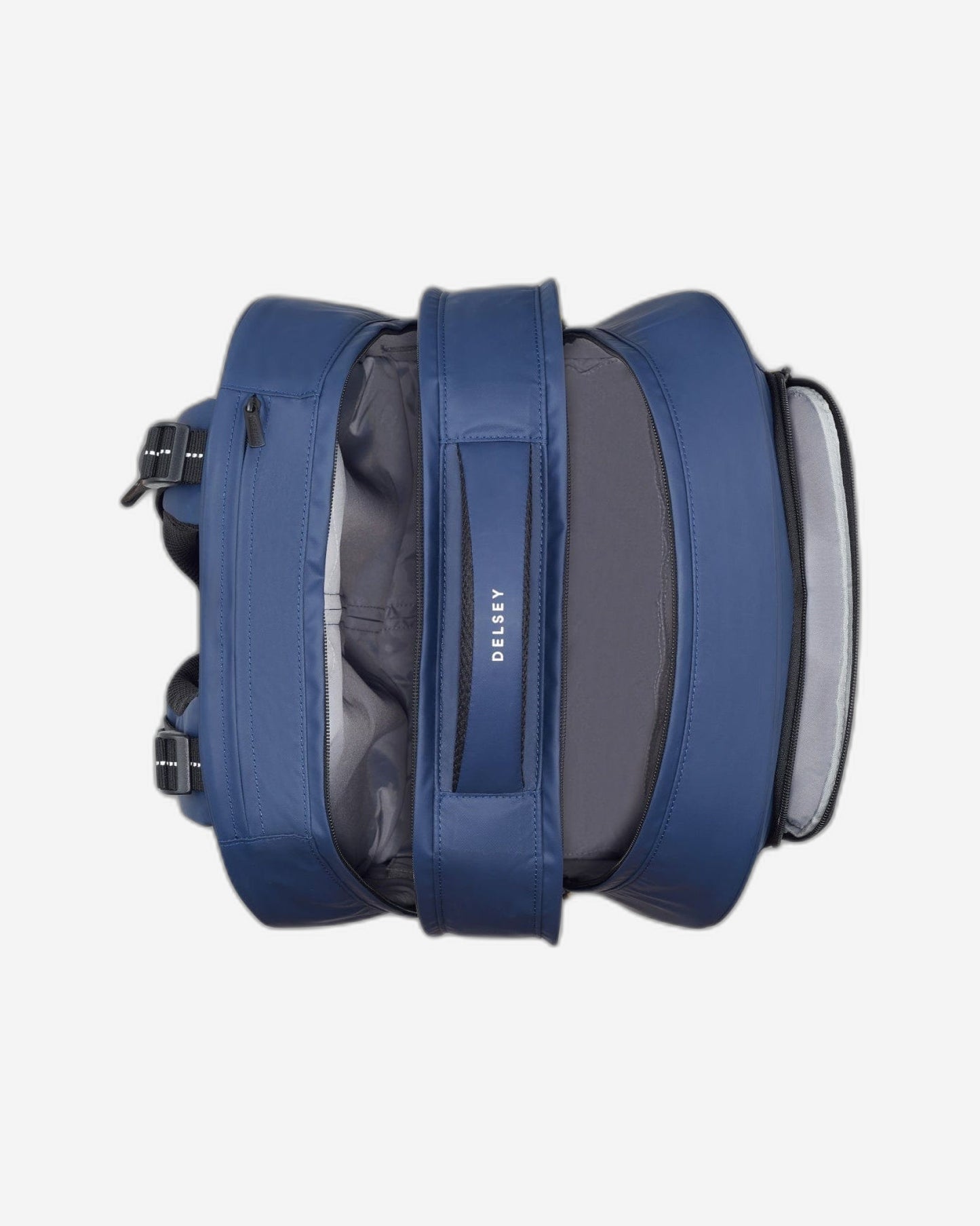 Delsey Paris BTS 2023 4 Wheel 15.6 Inch Blue Printing Wheeled Backpack