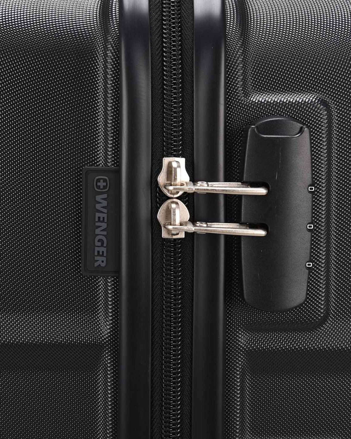 Wenger Amplar 3 Piece 53+65+75cm Hardside Non-Expandable Check-In Luggage Trolley Set Black - 653149