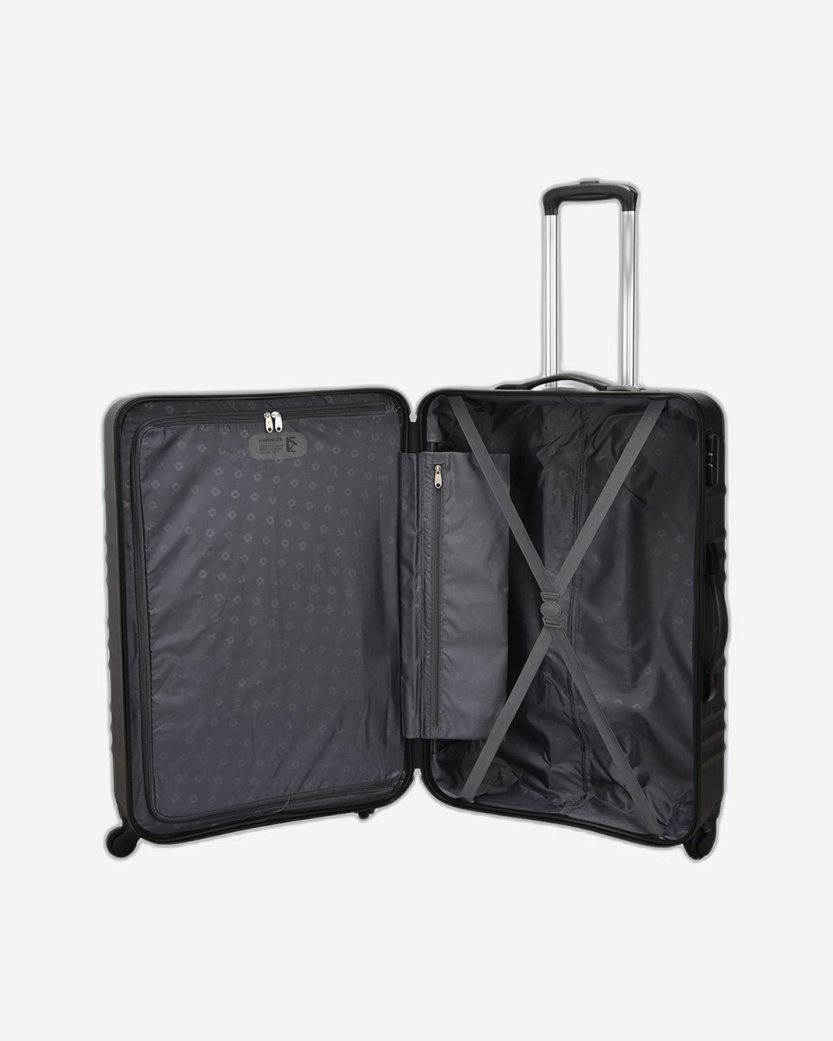 Wenger Amplar 3 Piece 53+65+75cm Hardside Non-Expandable Check-In Luggage Trolley Set Black - 653149