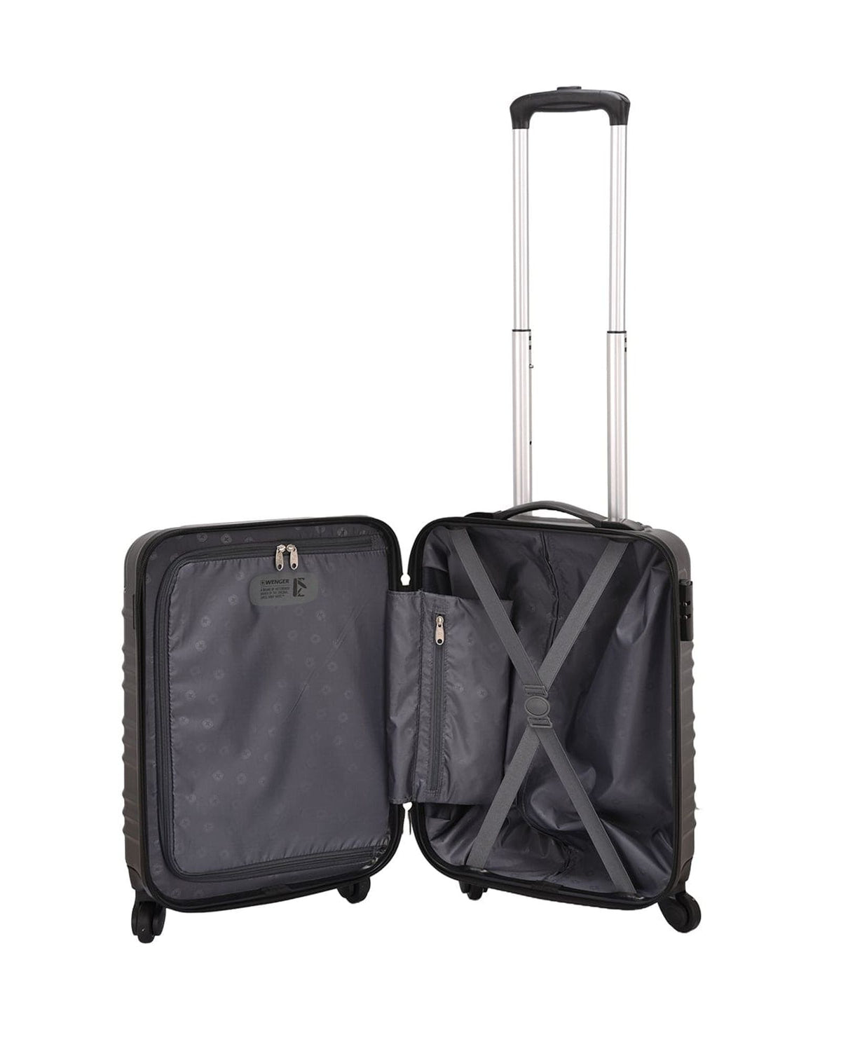 Wenger Amplar 3 Piece 53+65+75cm Hardside Non-Expandable Check-In Luggage Trolley Set Black - 653149