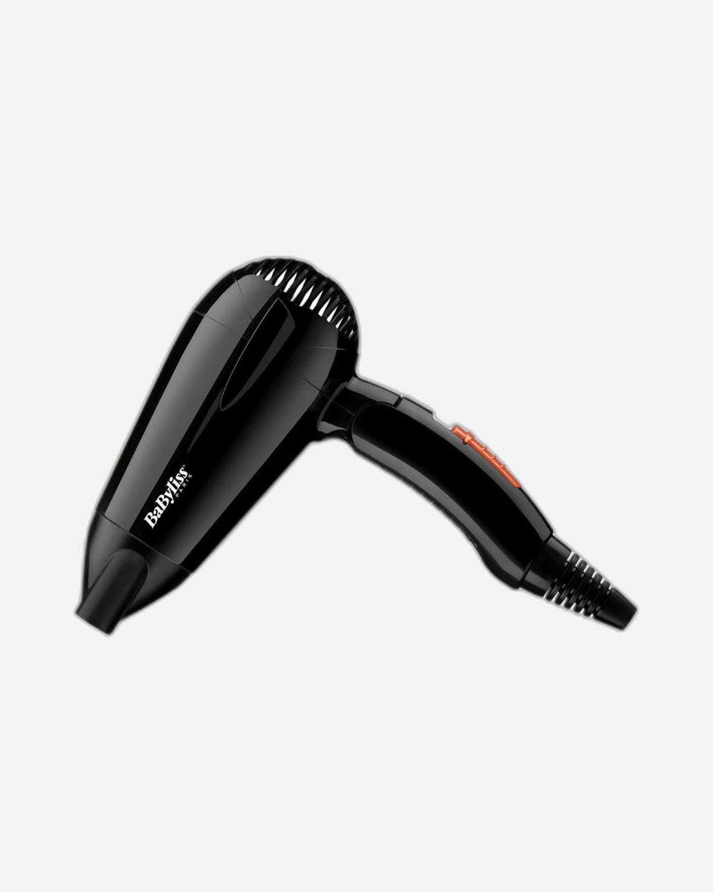 BABYLISS DC DRYER 2000W BLACK TRAVEL  DUAL VOLTAGE  FAST DRYING 2 HEAT/ SPEED SETTINGS  NOZZLE  FOLDING HANDLE  LIGHT - 5344SDE