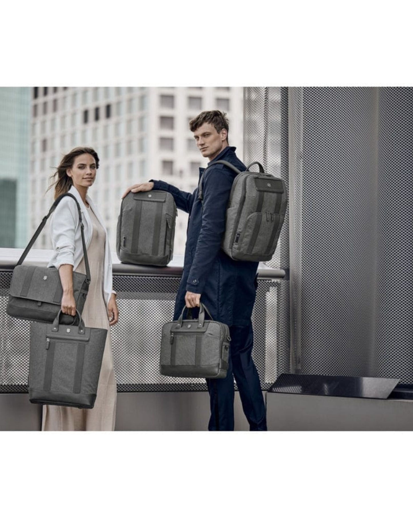 Victorinox Architecture Urban2 12.2 inch Briefcase Melange Grey/Black - 611956