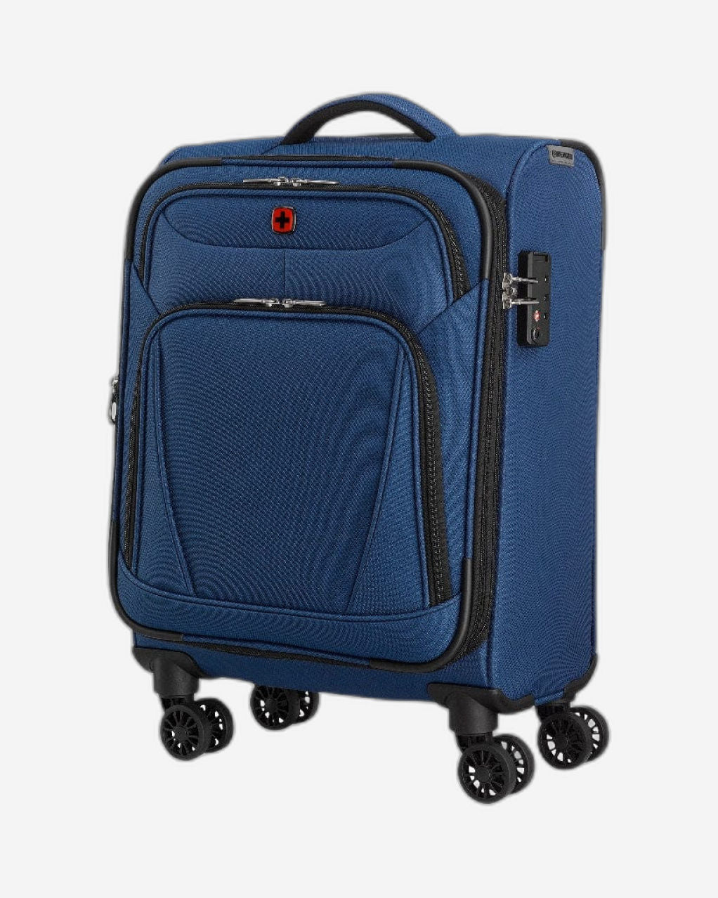 Wenger Beaumont Lite Carry-On Softside Expandable 57cm Cabin Luggage Trolley Blue - 612382