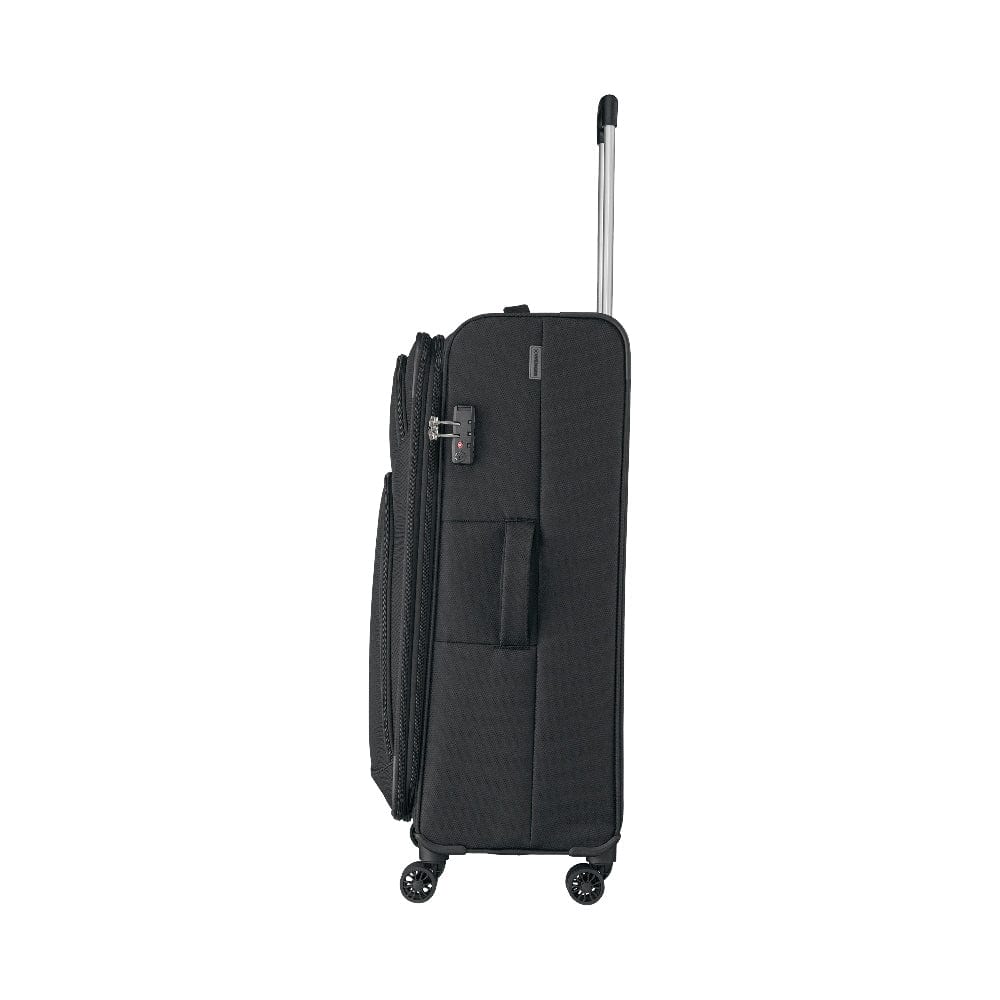 Wenger Beaumont Lite  Medium Softside Expandable 80cm Check-In Luggage Trolley Black - 612383