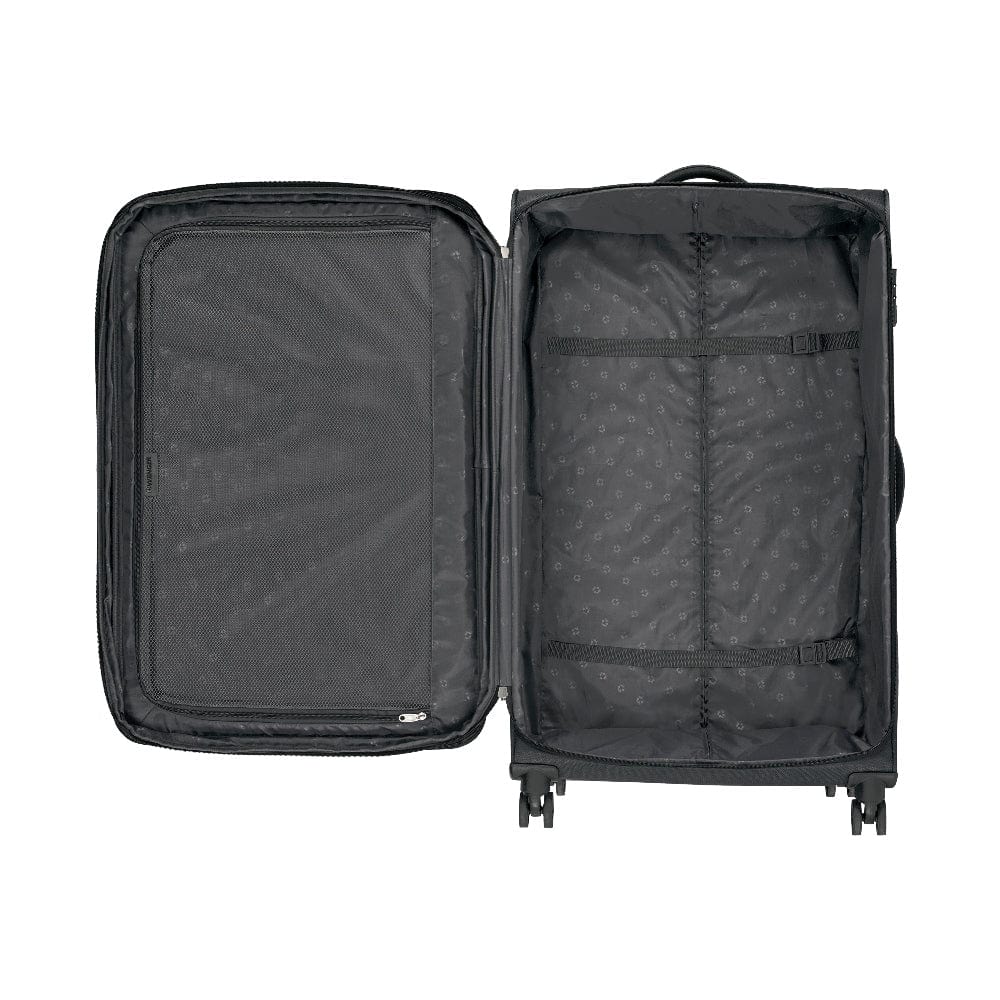 Wenger Beaumont Lite Large Softside Expandable 90cm Check-In Luggage Trolley Black - 612385